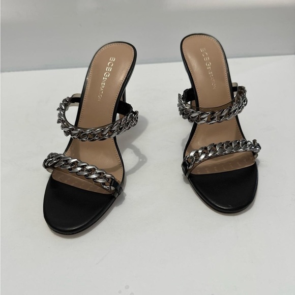 BCBGeneration Womens Jesta Chain Slip-On Open Toe Slide Shoes Size 7 M - Picture 10 of 10